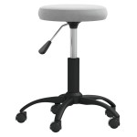 vidaXL Scaun de birou pivotant, gri deschis, catifea vidaXL Scaun de birou pivotant, gri deschis, catifea