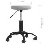 vidaXL Scaun de birou pivotant, gri deschis, catifea vidaXL Scaun de birou pivotant, gri deschis, catifea