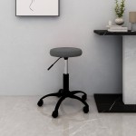 vidaXL Scaun de birou pivotant, gri închis, catifea vidaXL Scaun de birou pivotant, gri închis, catifea