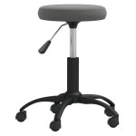 vidaXL Scaun de birou pivotant, gri închis, catifea vidaXL Scaun de birou pivotant, gri închis, catifea
