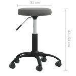 vidaXL Scaun de birou pivotant, gri închis, catifea vidaXL Scaun de birou pivotant, gri închis, catifea