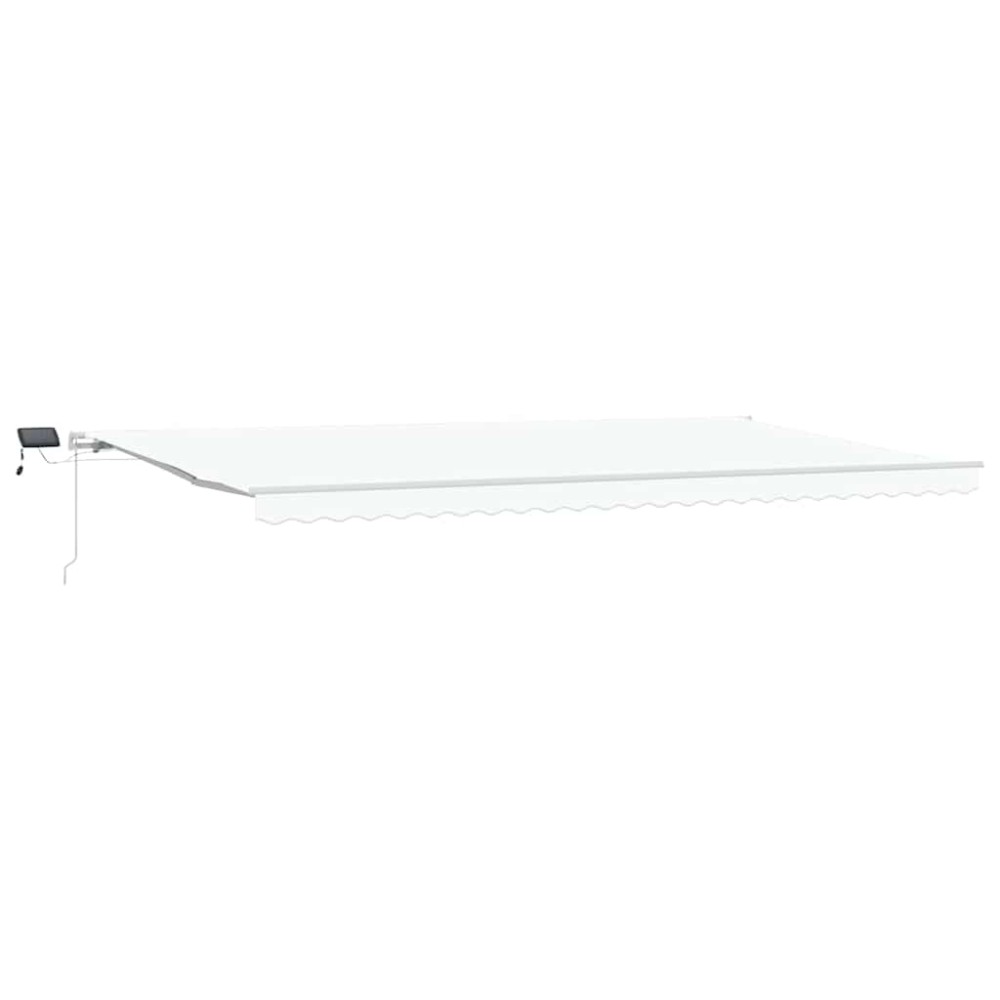 vidaXL Marchiză with Manual Alb 600 × 350 cm Alb
