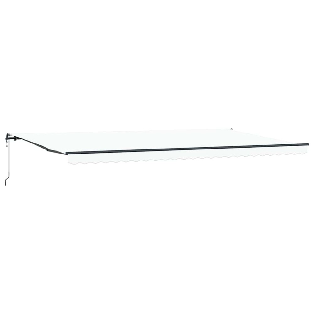 vidaXL Copertină Retractabilă Automatică Alb 600 x 350 cm