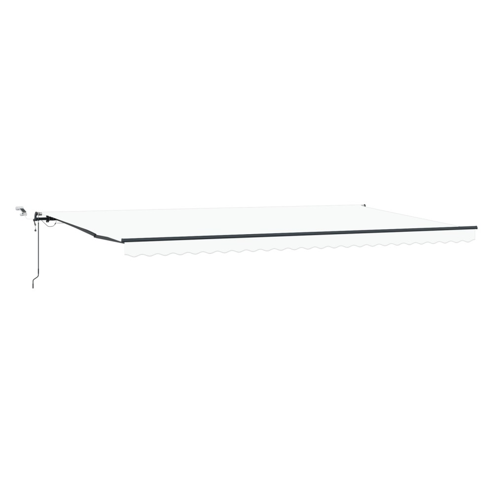 Marchiză retractabilă automată vidaXL cu LED Alb 600x350 cm