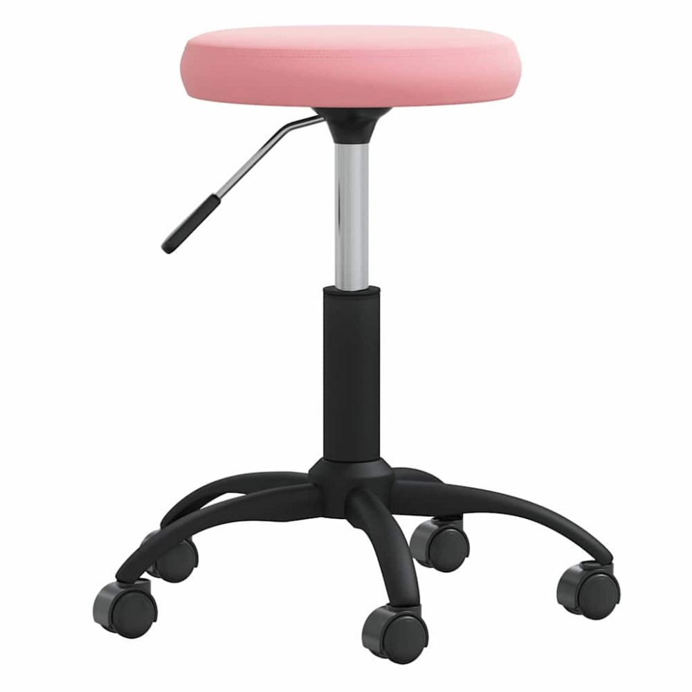 vidaXL Scaun pivotant de birou catifea roz