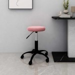 vidaXL Scaun pivotant de birou catifea roz vidaXL Scaun pivotant de birou catifea roz