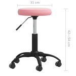 vidaXL Scaun pivotant de birou catifea roz vidaXL Scaun pivotant de birou catifea roz