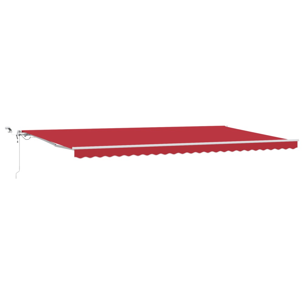 vidaXL Cortina Retractabilă Roșu 600 × 350 cm Stofă și Metal