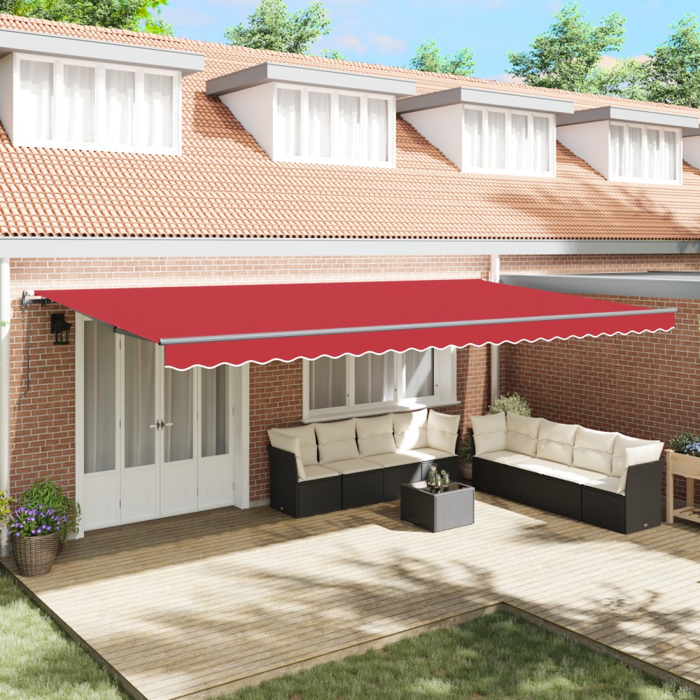 vidaXL Perdea Automată Retractabilă Roșie 600x350 cm