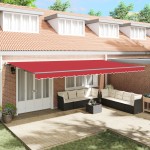 vidaXL Perdea Automată Retractabilă Roșie 600x350 cm vidaXL Perdea Automată Retractabilă Roșie 600x350 cm