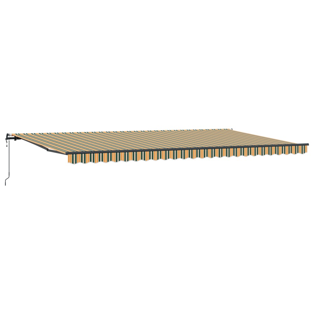 vidaXL Perdea Automată Retractabilă Verde și Galben 600x350 cm