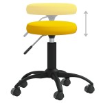 vidaXL Scaun de birou pivotant, galben muștar, catifea vidaXL Scaun de birou pivotant, galben muștar, catifea