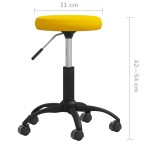 vidaXL Scaun de birou pivotant, galben muștar, catifea vidaXL Scaun de birou pivotant, galben muștar, catifea