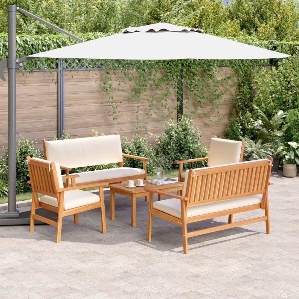 vidaXL Set de canapele pentru grădină 5 pcs Maro 75 x 45 x 38cm