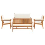 vidaXL Set de canapele pentru grădină 5 pcs Maro 75 x 45 x 38cm