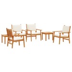 vidaXL Set de canapele pentru grădină 6 pcs Maro 45 x 45 x 38cm
