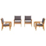vidaXL Set de canapele pentru grădină 6 pcs Maro 45 x 45 x 38cm