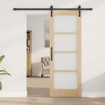 Ușa glisantă vidaXL cu set de accesorii 'ORKDAL'Lemn masiv & Sticlă Ușa glisantă vidaXL cu set de accesorii 'ORKDAL'Lemn masiv & Sticlă