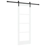 Ușă glisantă vidaXL cu set de accesorii 'ORKDAL'Alb Lemn Solid & Sticlă Ușă glisantă vidaXL cu set de accesorii 'ORKDAL'Alb Lemn Solid & Sticlă