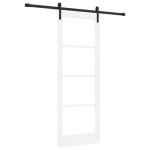 Ușă glisantă vidaXL cu set de accesorii 'ORKDAL'Alb Lemn Solid & Sticlă Ușă glisantă vidaXL cu set de accesorii 'ORKDAL'Alb Lemn Solid & Sticlă