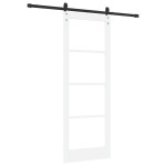 Ușă glisantă vidaXL cu set de accesorii 'ORKDAL'Alb Lemn Solid & Sticlă Ușă glisantă vidaXL cu set de accesorii 'ORKDAL'Alb Lemn Solid & Sticlă