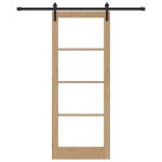 vidaXL Ușă glisantă ORKDAL Natural și Negru 83 x 211 cm