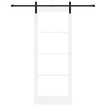 Ușă Glisantă vidaXL cu Set de Accesorii 'ORKDAL'Alb Lemn Solid & Sticlă Ușă Glisantă vidaXL cu Set de Accesorii 'ORKDAL'Alb Lemn Solid & Sticlă