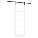 Ușă glisantă vidaXL cu set de accesorii 'ORKDAL'Lemn masiv alb și sticlă Ușă glisantă vidaXL cu set de accesorii 'ORKDAL'Lemn masiv alb și sticlă