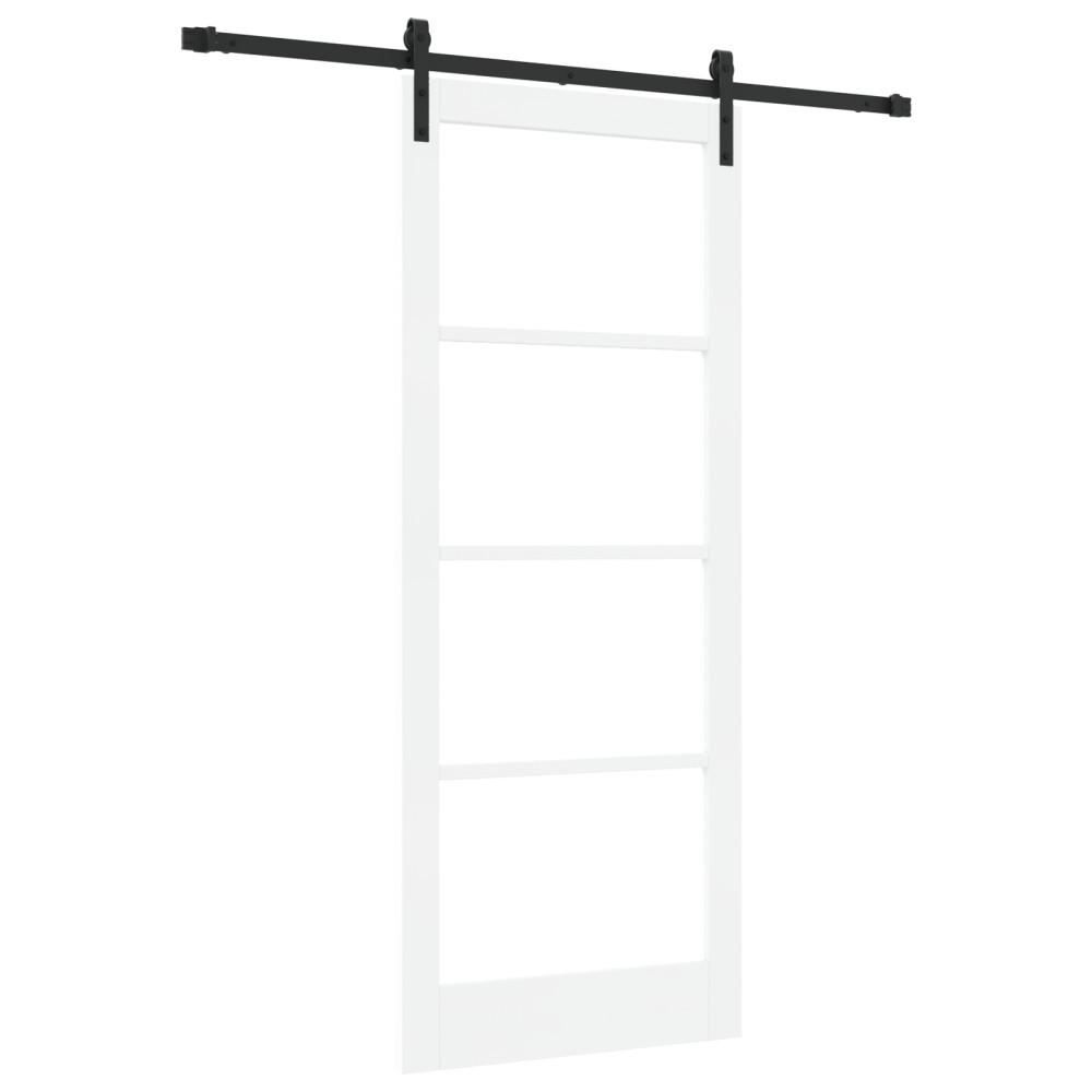 vidaXL Ușă Glisantă ORKDAL Set de 2 Alb și Negru Lemn 86 x 211 cm