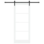 vidaXL Ușă Glisantă ORKDAL Set de 2 Alb și Negru Lemn 86 x 211 cm