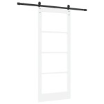 vidaXL Ușă Glisantă ORKDAL Set de 2 Alb și Negru Lemn 86 x 211 cm