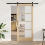 vidaXL Ușă glisantă ORKDAL Maro 93 x 211 cm Lemn masiv de pin vidaXL Ușă glisantă ORKDAL Maro 93 x 211 cm Lemn masiv de pin