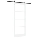Ușă glisantă vidaXL cu set de accesorii 'ORKDAL'Alb Lemn Solid & Sticlă Ușă glisantă vidaXL cu set de accesorii 'ORKDAL'Alb Lemn Solid & Sticlă
