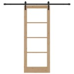 vidaXL Ușă glisantă ORKDAL Natural și Negru 78 x 202 cm