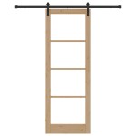 vidaXL Ușă glisantă ORKDAL Natural și Negru 83 x 232 cm