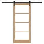 vidaXL Ușă glisantă ORKDAL Natural și Negru 86 x 198,5 cm