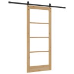 vidaXL Ușă glisantă ORKDAL Natural și Negru 86 x 198,5 cm