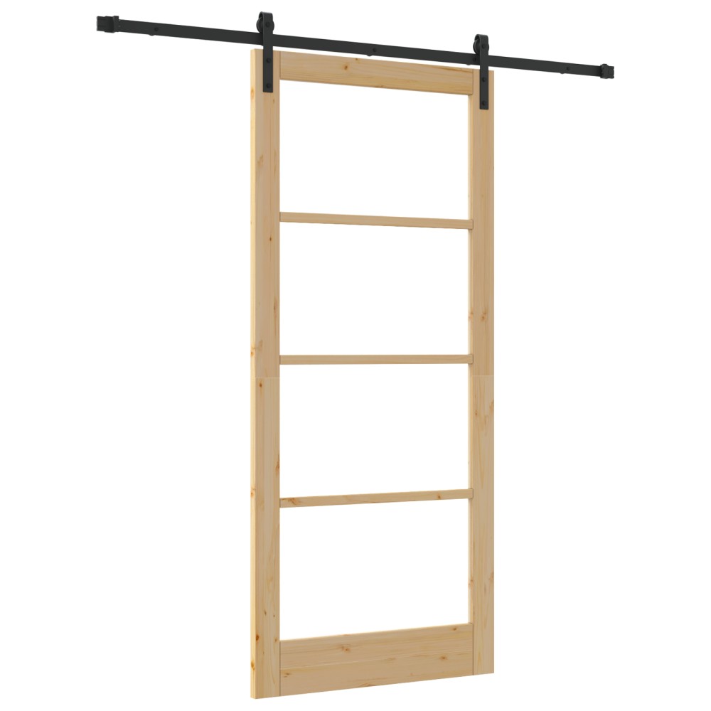 vidaXL Ușă glisantă ORKDAL Maro 93 x 211 cm Lemn masiv de pin