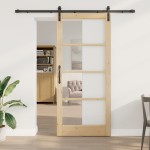 vidaXL Ușă glisantă ORKDAL Maro 93 x 211 cm Lemn masiv de pin vidaXL Ușă glisantă ORKDAL Maro 93 x 211 cm Lemn masiv de pin