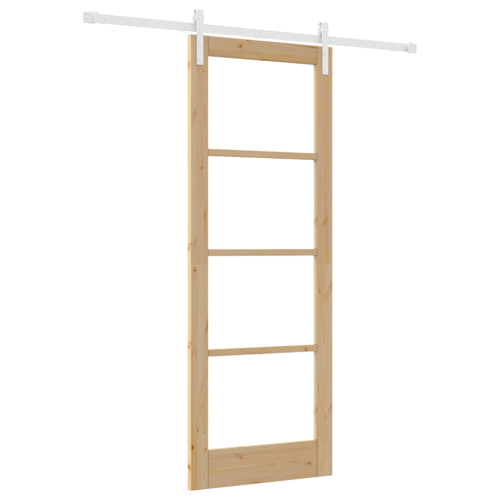 vidaXL Ușă glisantă ORKDAL Maro 78 x 211 cm Lemn masiv de pin