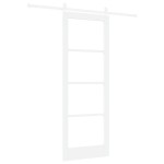 Ușă Glisantă vidaXL cu Set de Accesorii 'ORKDAL'Alb din Lemn Solid & Sticlă Ușă Glisantă vidaXL cu Set de Accesorii 'ORKDAL'Alb din Lemn Solid & Sticlă
