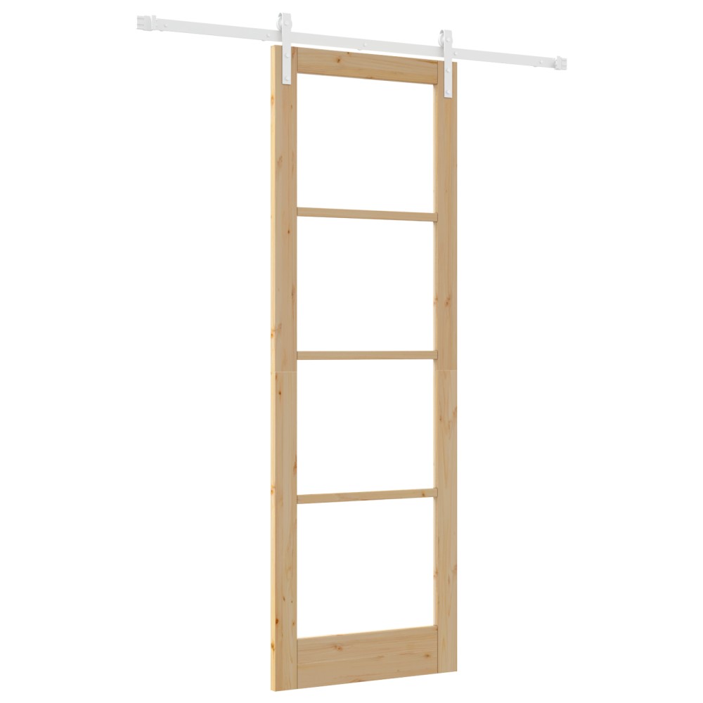 vidaXL Ușă glisantă ORKDAL Maro 78 x 232 cm Lemn masiv de pin