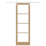 vidaXL Ușă glisantă ORKDAL Maro 78 x 232 cm Lemn masiv de pin vidaXL Ușă glisantă ORKDAL Maro 78 x 232 cm Lemn masiv de pin