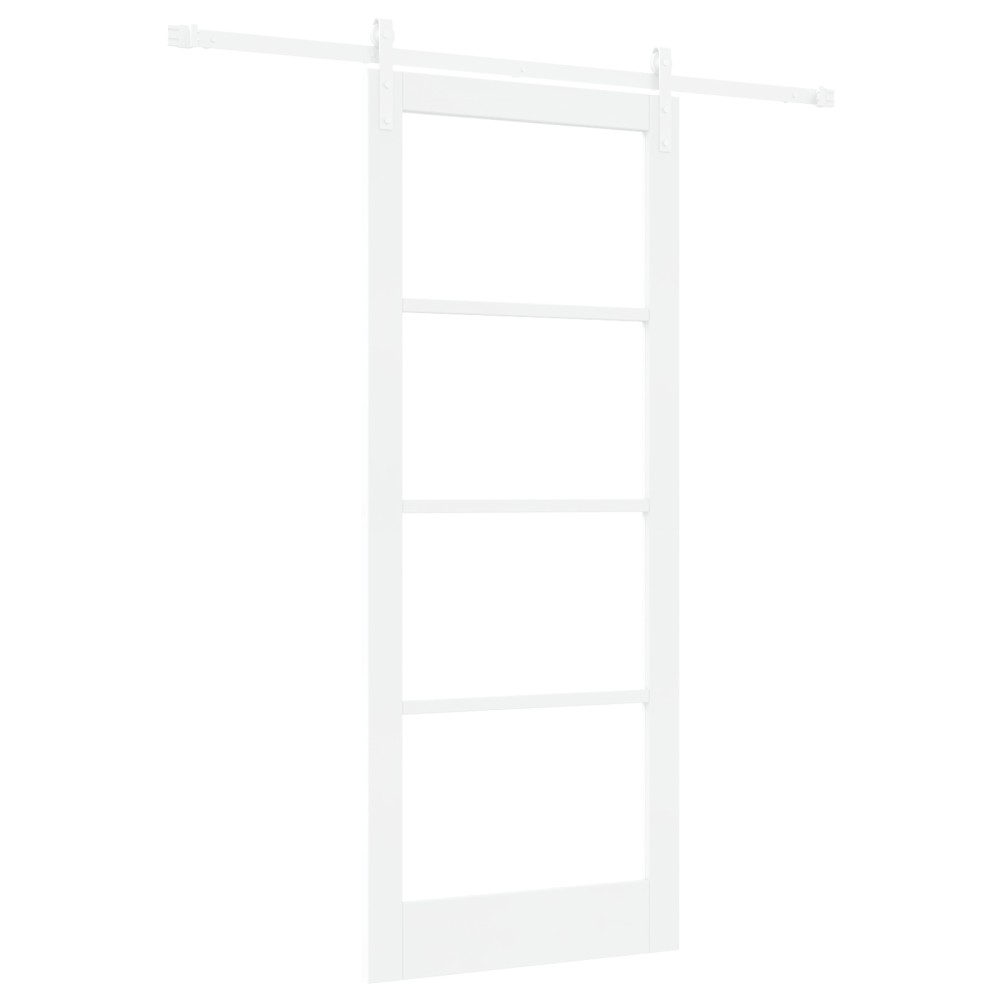 vidaXL Ușă glisantă ORKDAL Alb 86 x 211 cm Lemn masiv de pin