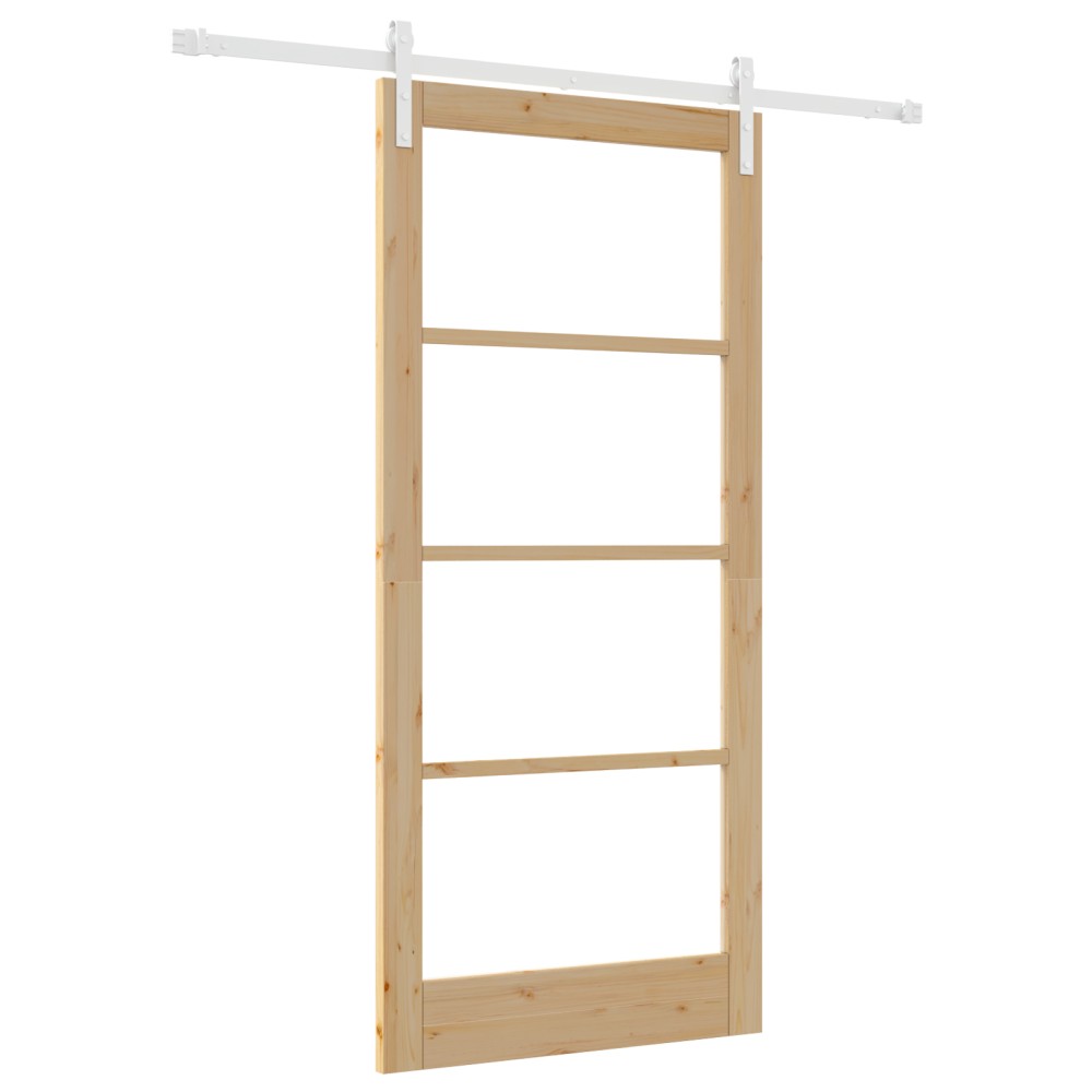 vidaXL Ușă glisantă ORKDAL Maro 93 x 202 cm Lemn masiv de pin