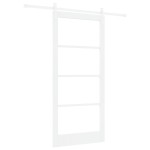 Ușă glisantă vidaXL cu set de accesorii 'ORKDAL'Alb Lemn Solid & Sticlă Ușă glisantă vidaXL cu set de accesorii 'ORKDAL'Alb Lemn Solid & Sticlă