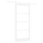 Ușă glisantă vidaXL cu set de accesorii 'ORKDAL'Alb Lemn Solid & Sticlă Ușă glisantă vidaXL cu set de accesorii 'ORKDAL'Alb Lemn Solid & Sticlă