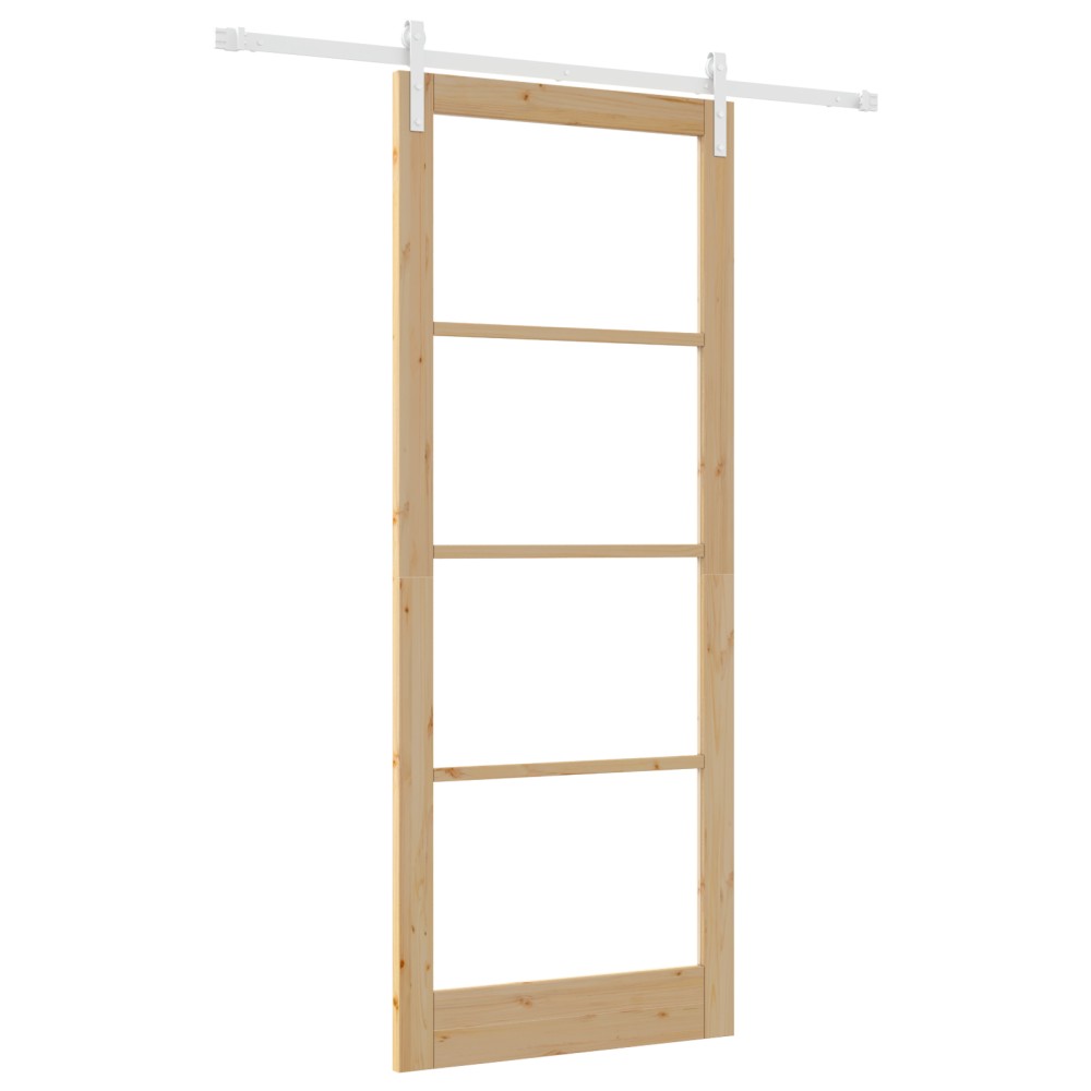 vidaXL Ușă glisantă ORKDAL Maro 93 x 232 cm Lemn masiv de pin