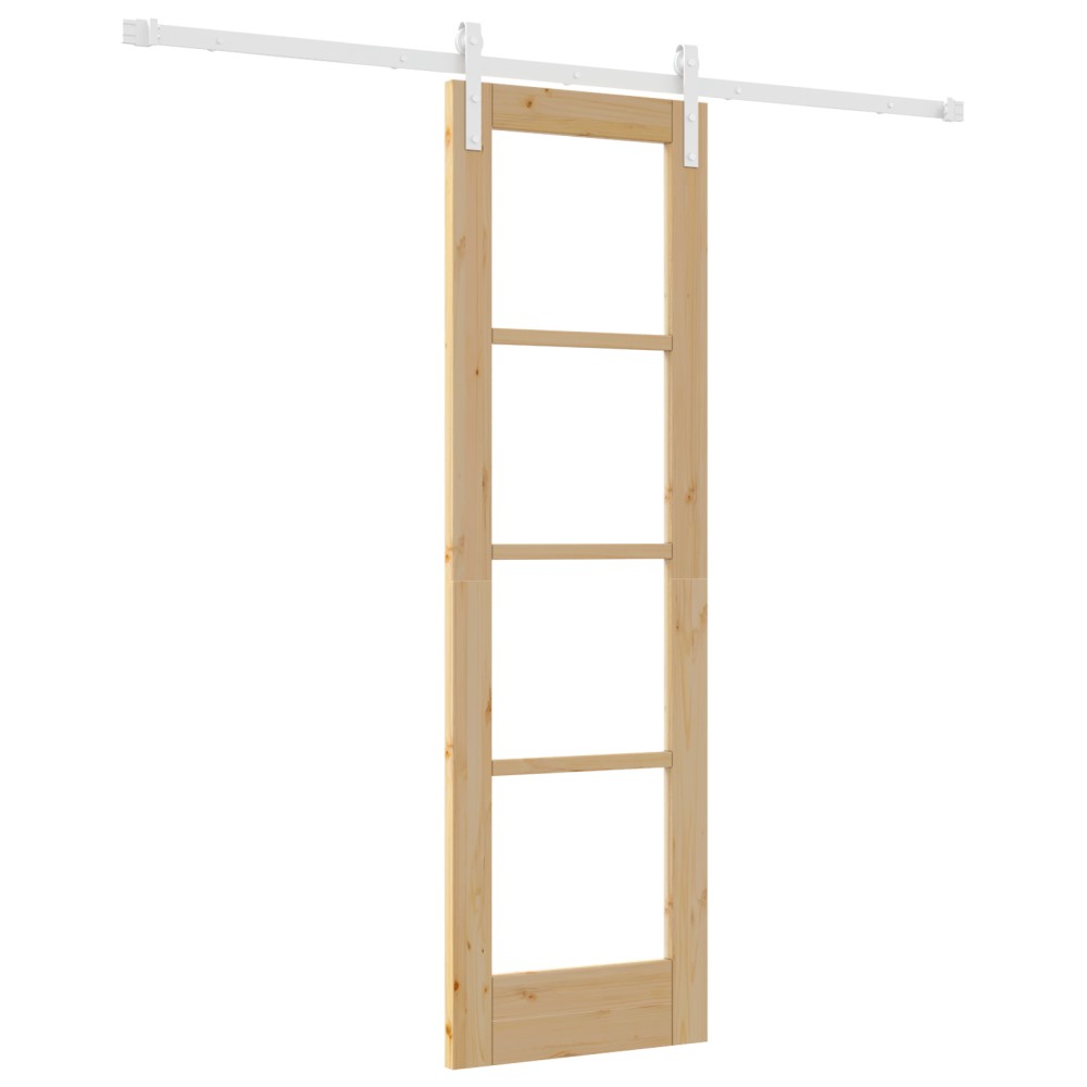 vidaXL Ușă glisantă ORKDAL Maro 61 x 198.5 cm Lemn masiv de pin