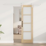 vidaXL Ușă glisantă ORKDAL Maro 61 x 198.5 cm Lemn masiv de pin vidaXL Ușă glisantă ORKDAL Maro 61 x 198.5 cm Lemn masiv de pin